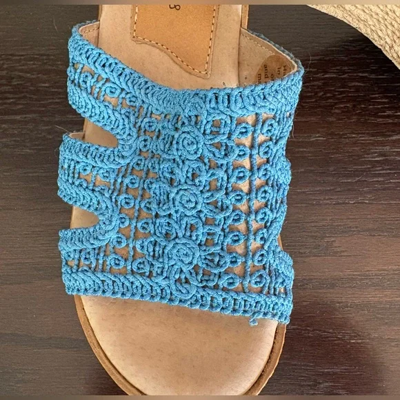 🎾Sbicca Blue Crochet Mules - Picture 4 of 9